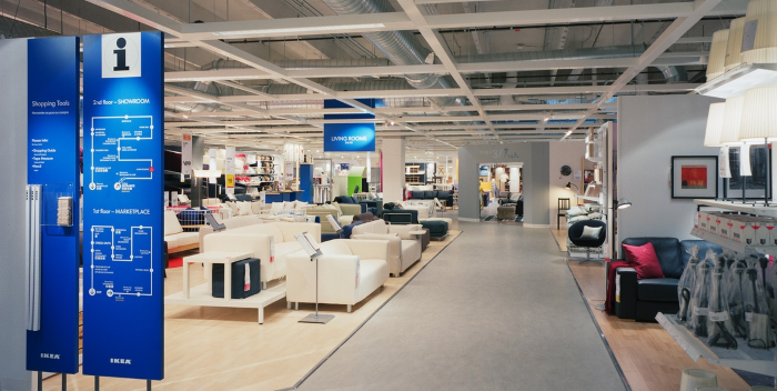 Интерьер магазина IKEA