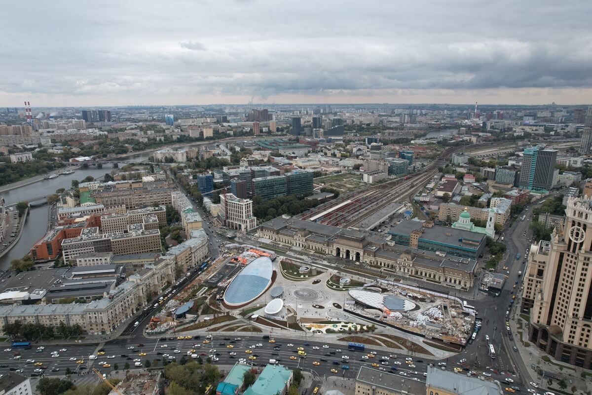 Площадь Павелецкого вокзала после реконструкции - mos.ru