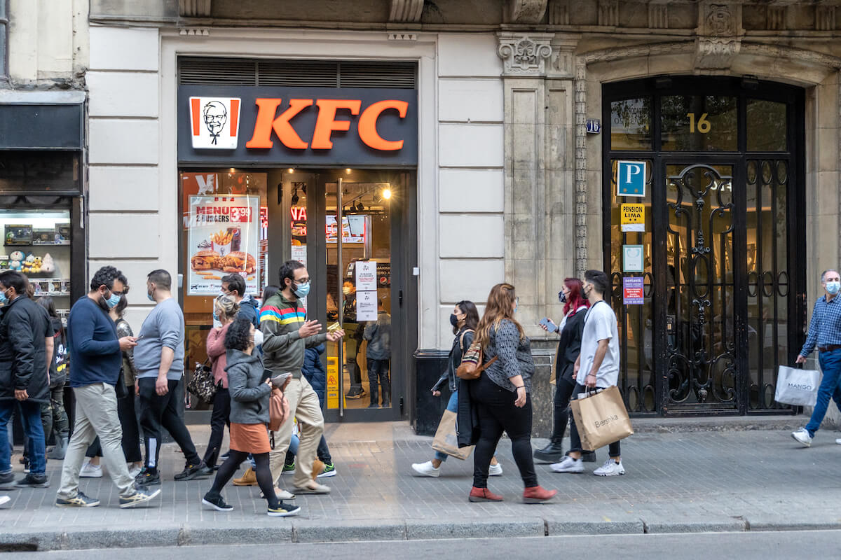 Ресторан KFC в Барселоне