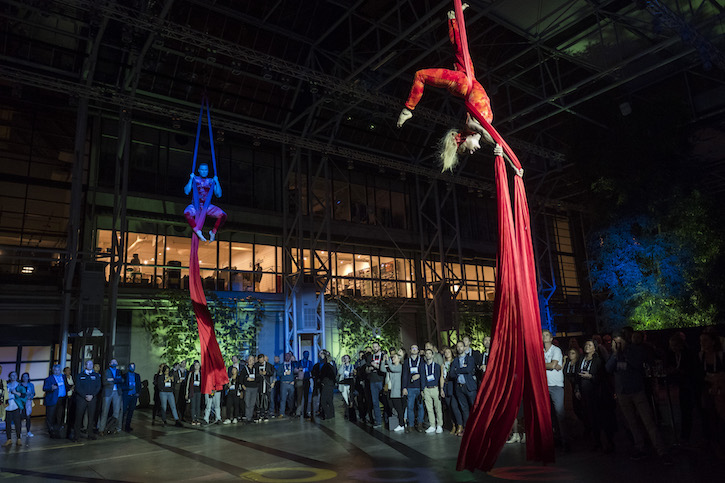 Aerial silks at Google Party